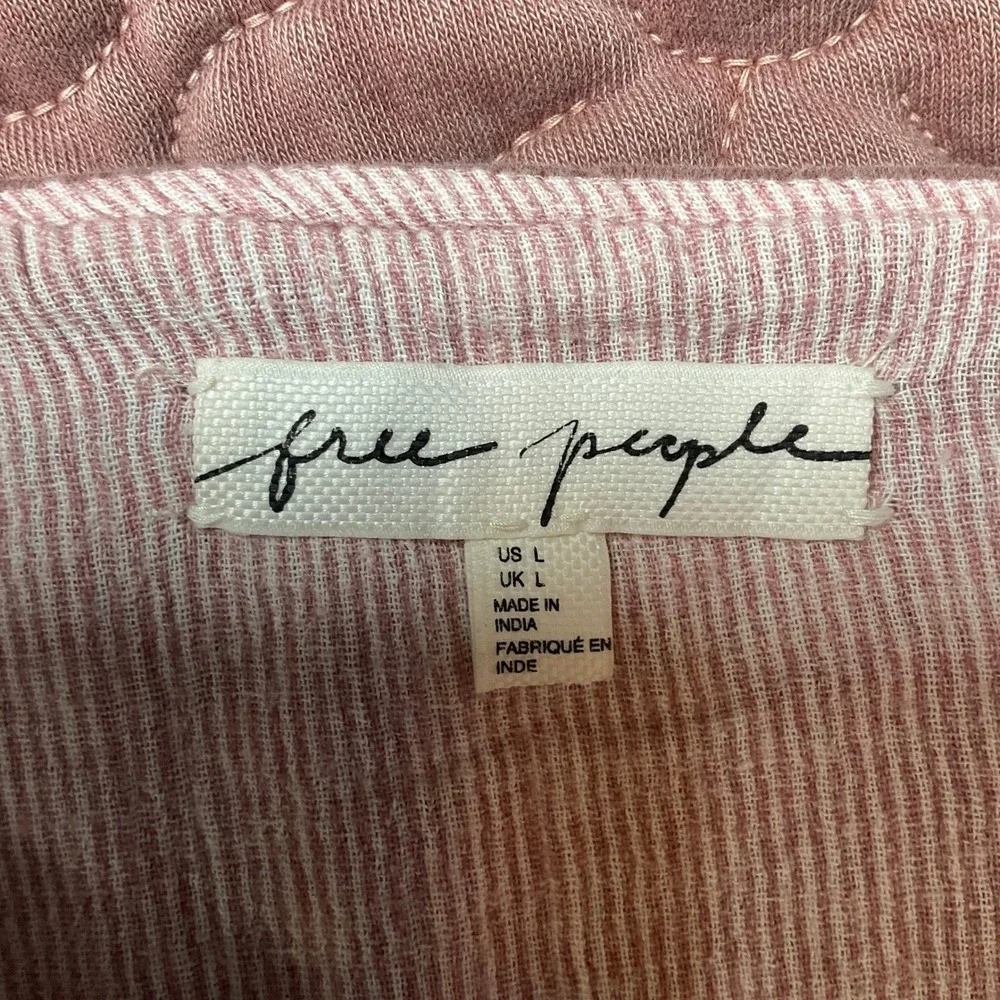 Free People Mini Skirt Womens L Rose Cotton Quilted Floral Boho‎ Indie Coquette